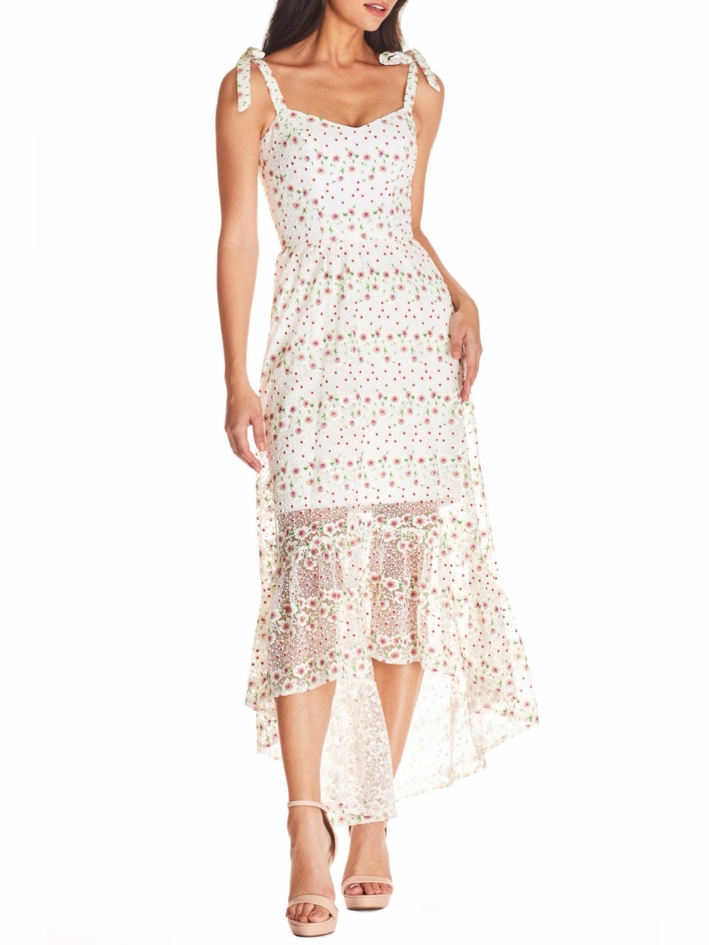 Dress the Population Wren Tie Shoulder High/Low Cocktail Dress s